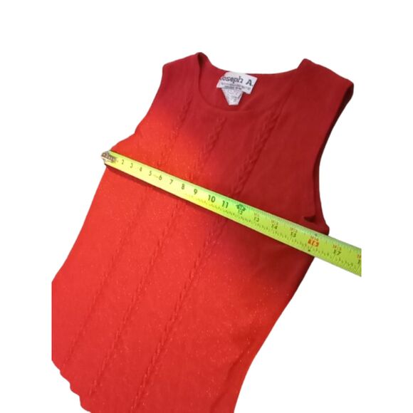 Joseph A. Qu'est-est Silk Women's Size Large sparkly Silk Top with Sweater - Picture 4 of 8